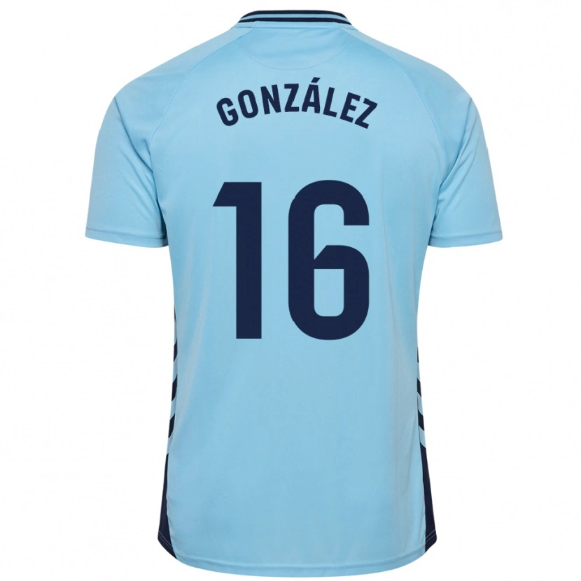 Danxen Femme Maillot Iñaki González #16 Bleu Ciel Tenues Extérieur 2025/26 T-Shirt