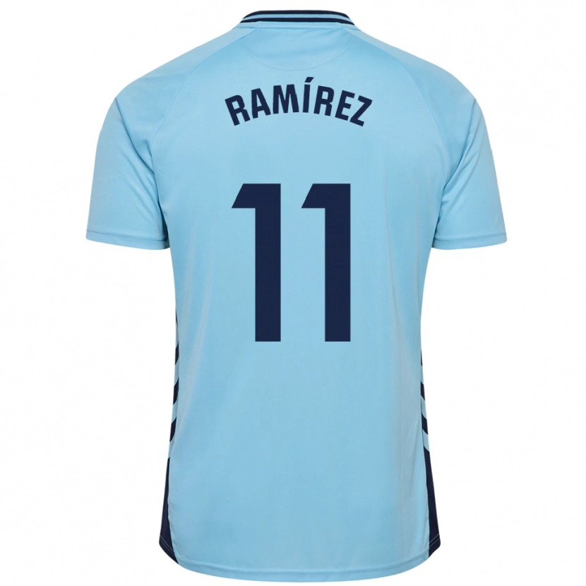 Danxen Femme Maillot Benito Ramírez #11 Bleu Ciel Tenues Extérieur 2025/26 T-Shirt