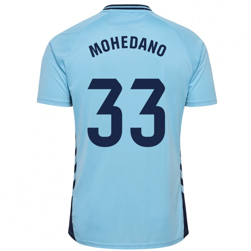 Danxen Femme Maillot Eduard Mohedano #33 Bleu Ciel Tenues Extérieur 2025/26 T-Shirt