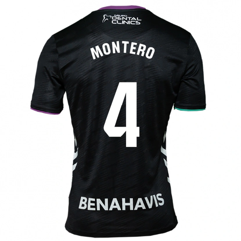 Danxen Femme Maillot Javi Montero #4 Noir Violet Vert Tenues Extérieur 2025/26 T-Shirt