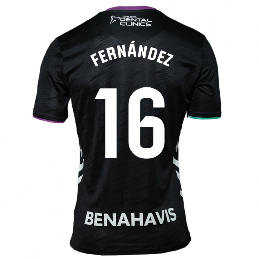 Danxen Femme Maillot José Fernández #16 Noir Violet Vert Tenues Extérieur 2025/26 T-Shirt