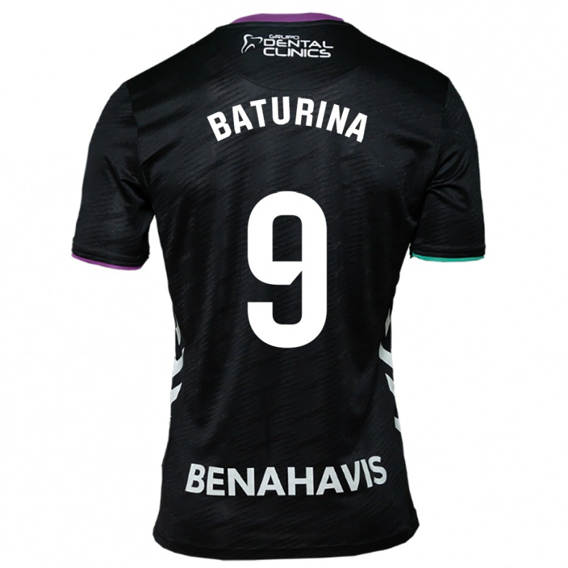 Danxen Femme Maillot Roko Baturina #9 Noir Violet Vert Tenues Extérieur 2025/26 T-Shirt