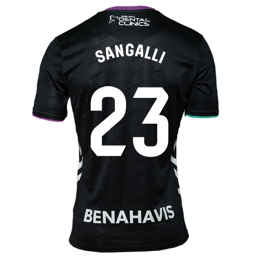 Danxen Femme Maillot Luca Sangalli #23 Noir Violet Vert Tenues Extérieur 2025/26 T-Shirt