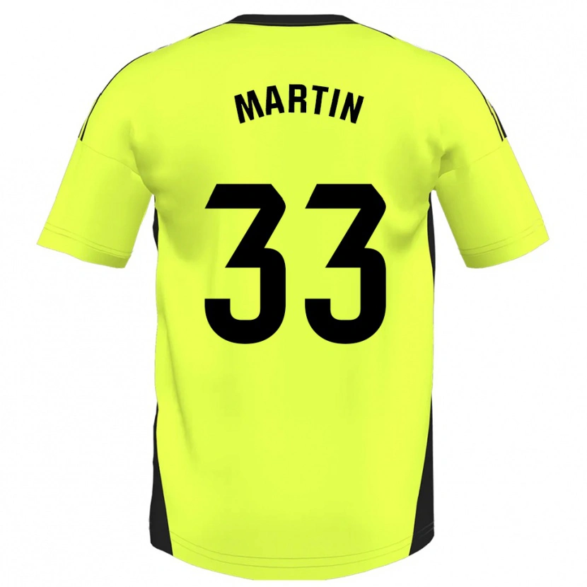 Danxen Femme Maillot Aarón Martin #33 Jaune Fluorescent Tenues Extérieur 2025/26 T-Shirt