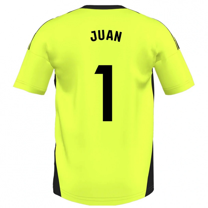 Danxen Femme Maillot Ramón Juan #1 Jaune Fluorescent Tenues Extérieur 2025/26 T-Shirt