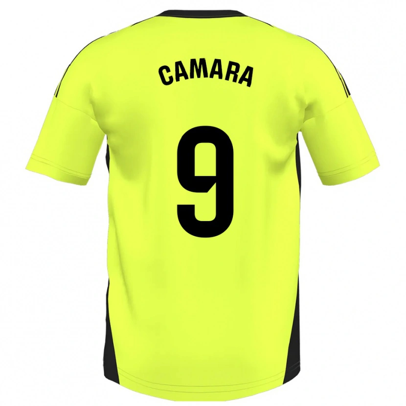 Danxen Femme Maillot Aaron Cámara #9 Jaune Fluorescent Tenues Extérieur 2025/26 T-Shirt