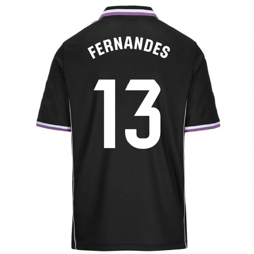 Danxen Femme Maillot Guilherme Fernandes #13 Violet Noir Tenues Extérieur 2025/26 T-Shirt
