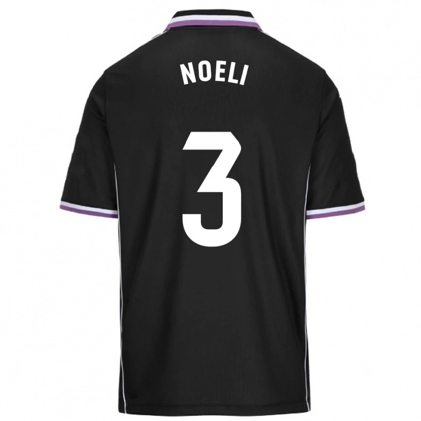Danxen Femme Maillot Noelia Díez González #3 Violet Noir Tenues Extérieur 2025/26 T-Shirt