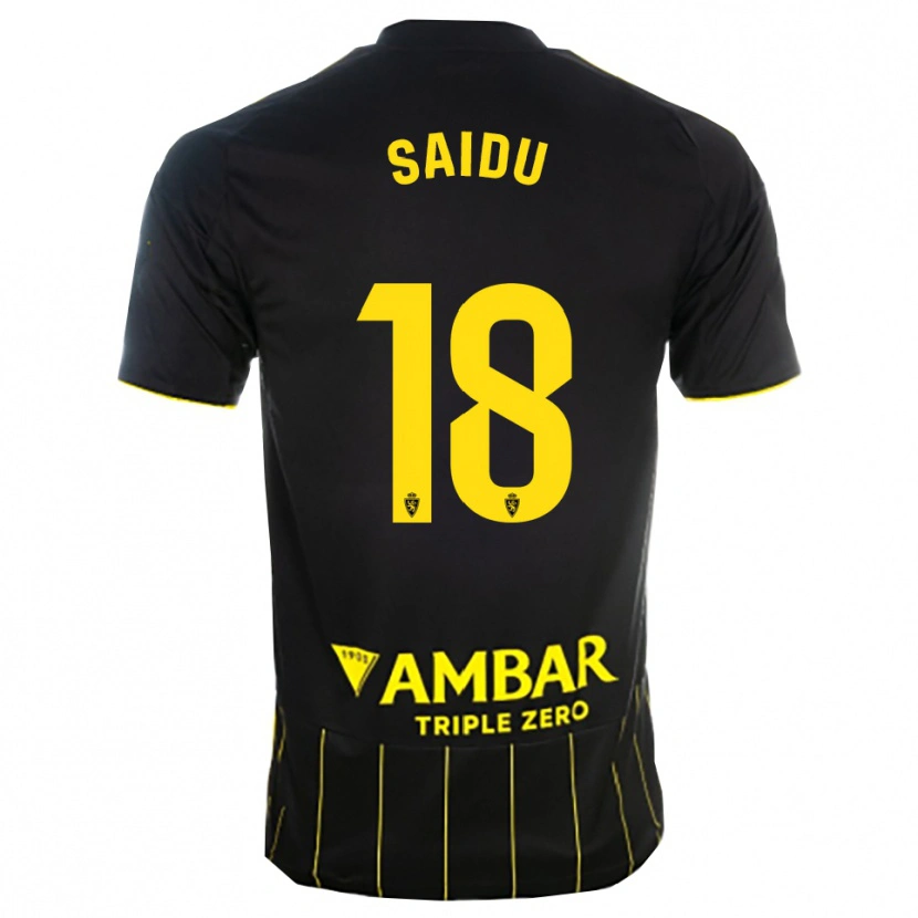 Danxen Femme Maillot Yussif Saidu #18 Noir Jaune Tenues Extérieur 2025/26 T-Shirt