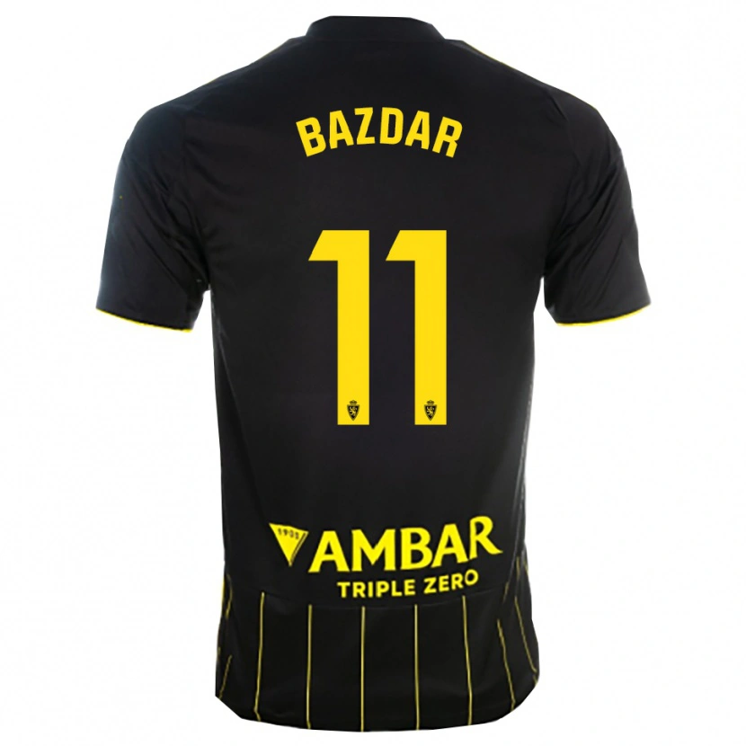 Danxen Femme Maillot Samed Bazdar #11 Noir Jaune Tenues Extérieur 2025/26 T-Shirt