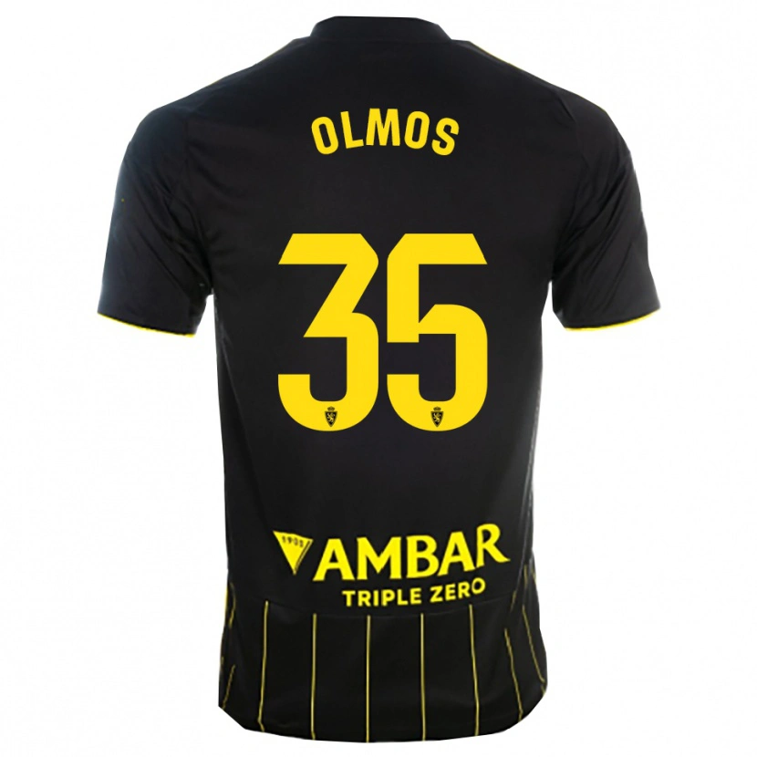 Danxen Femme Maillot Lucas Olmos #35 Noir Jaune Tenues Extérieur 2025/26 T-Shirt