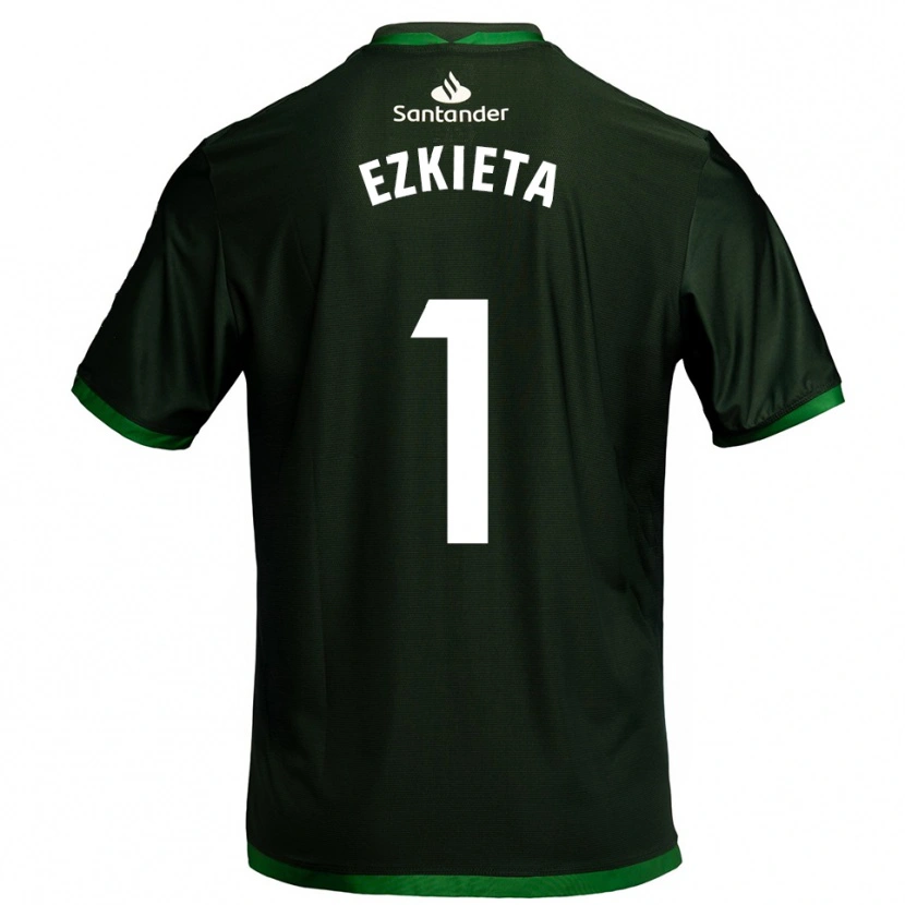 Danxen Femme Maillot Jokin Ezkieta #1 Vert Foncé Tenues Extérieur 2025/26 T-Shirt