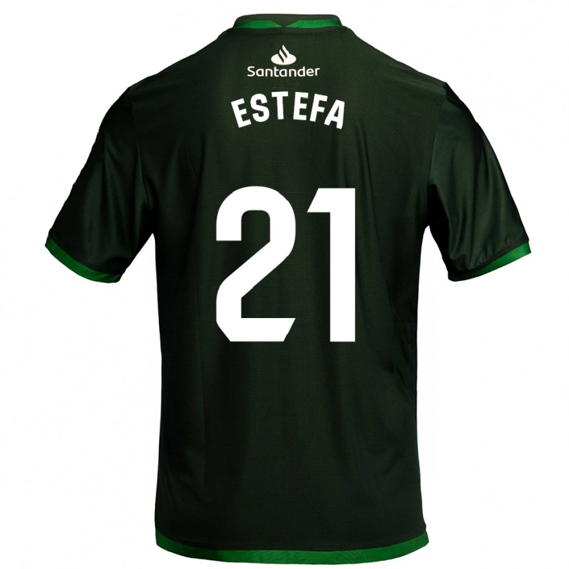 Danxen Femme Maillot Estefanía Torralba Pareja #21 Vert Foncé Tenues Extérieur 2025/26 T-Shirt