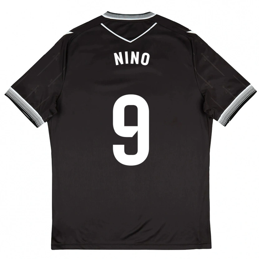 Danxen Femme Maillot Fer Niño #9 Noir Blanc Tenues Extérieur 2025/26 T-Shirt