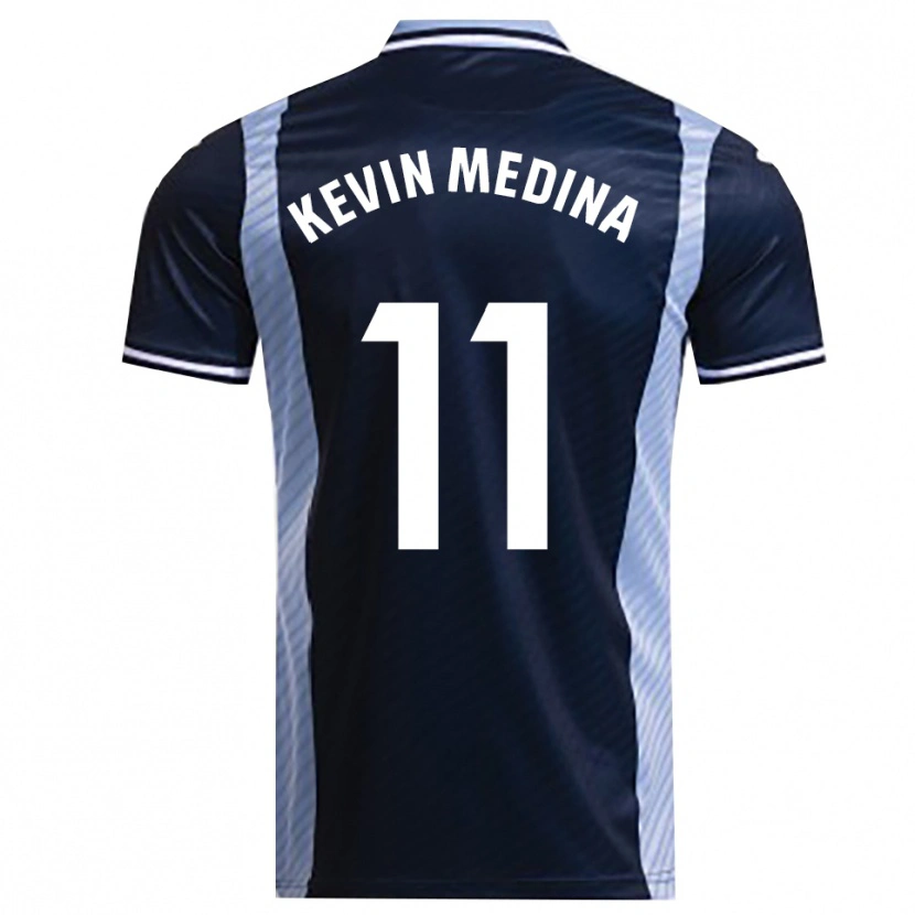 Danxen Femme Maillot Kevin Medina #11 Marine Bleu Ciel Tenues Extérieur 2025/26 T-Shirt