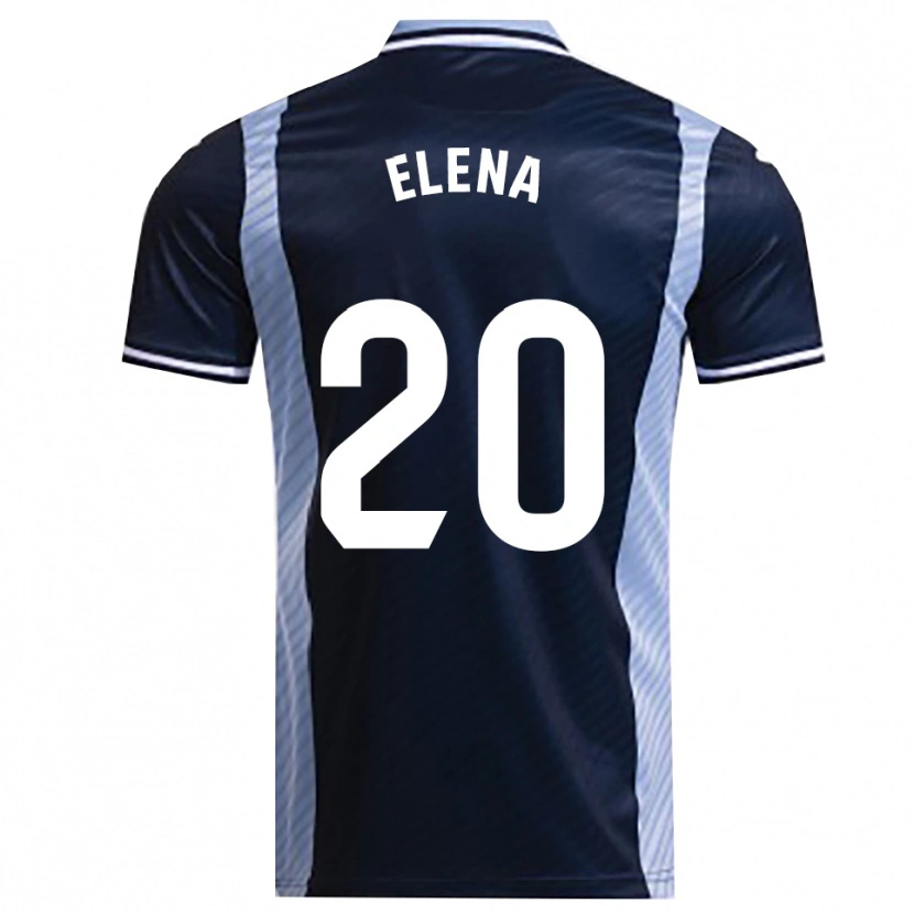 Danxen Femme Maillot Elena Lozano Gallego #20 Marine Bleu Ciel Tenues Extérieur 2025/26 T-Shirt