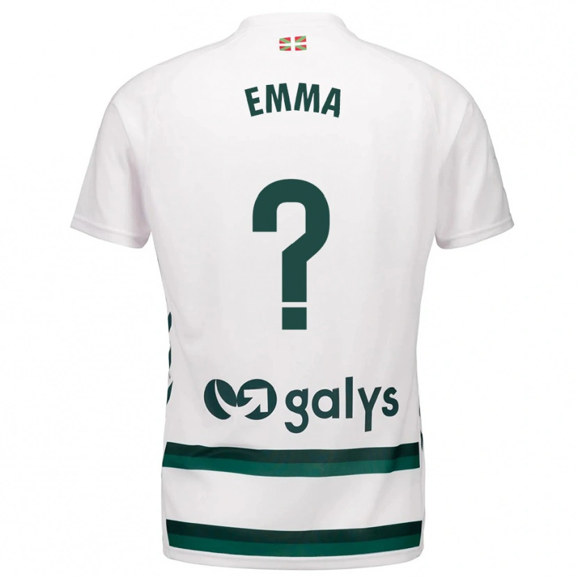 Danxen Femme Maillot Emma Moreno Torres #0 Blanc Vert Tenues Extérieur 2025/26 T-Shirt