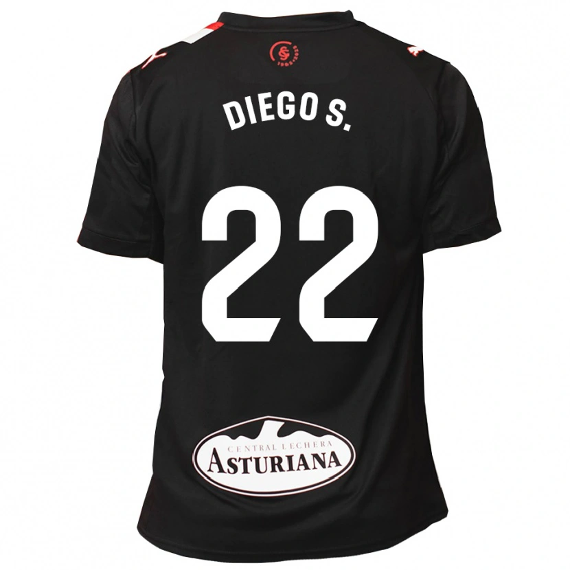 Danxen Femme Maillot Diego Sánchez #22 Noir Blanc Tenues Extérieur 2025/26 T-Shirt