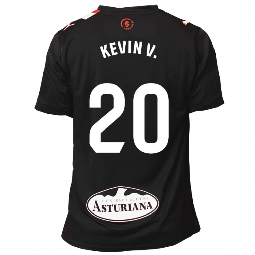 Danxen Femme Maillot Kevin Vázquez #20 Noir Blanc Tenues Extérieur 2025/26 T-Shirt