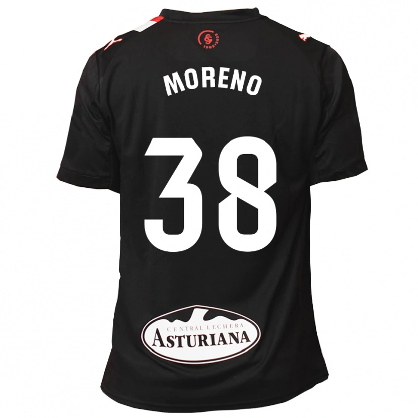 Danxen Femme Maillot Gerard Moreno #38 Noir Blanc Tenues Extérieur 2025/26 T-Shirt