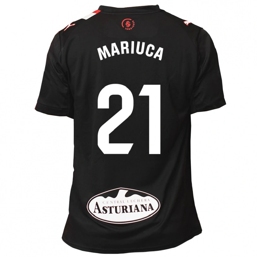 Danxen Femme Maillot María González Rodríguez #21 Noir Blanc Tenues Extérieur 2025/26 T-Shirt