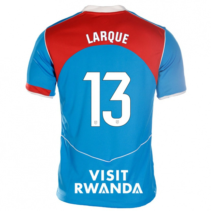 Danxen Femme Maillot Patricia Larqué #13 Bleu Blanc Troisieme 2025/26 T-Shirt