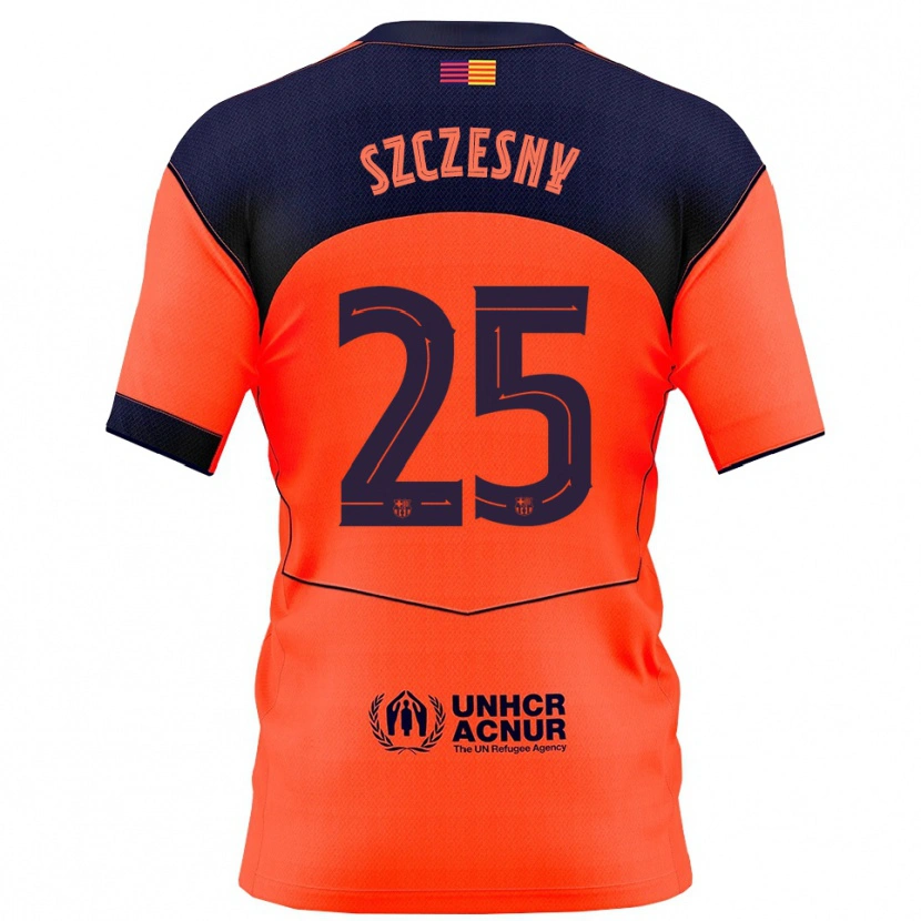 Danxen Femme Maillot Wojciech Szczesny #25 Orange Marine Troisieme 2025/26 T-Shirt