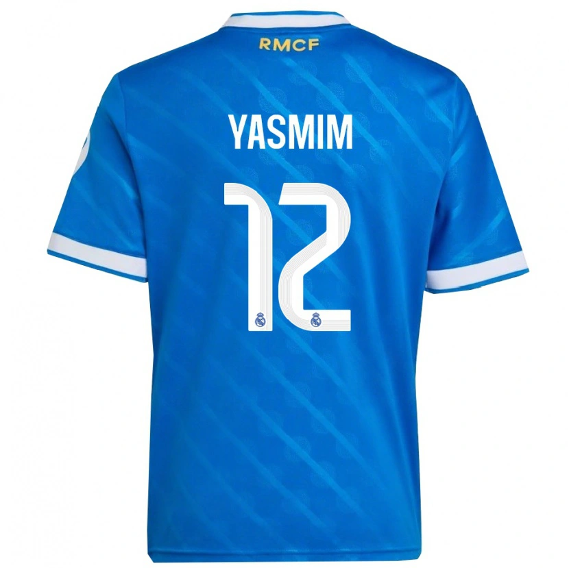 Danxen Femme Maillot Yasmim Assis Ribeiro #12 Bleu Blanc Troisieme 2025/26 T-Shirt