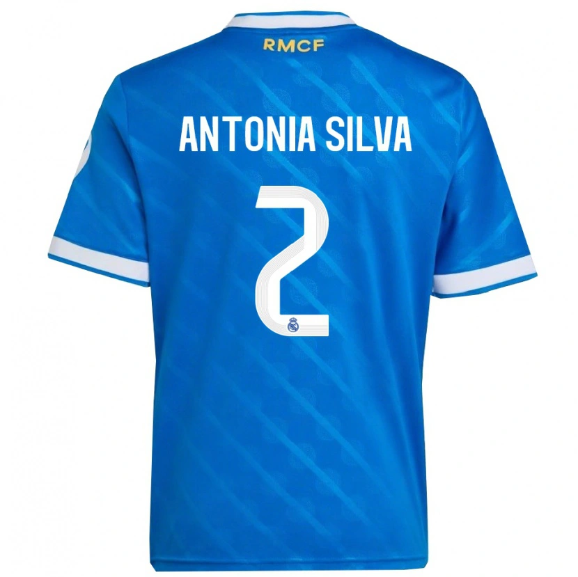 Danxen Femme Maillot Antônia Silva #2 Bleu Blanc Troisieme 2025/26 T-Shirt