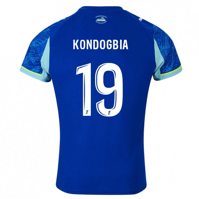 Danxen Femme Maillot Geoffrey Kondogbia #19 Bleu Ciel Blanc Troisieme 2025/26 T-Shirt