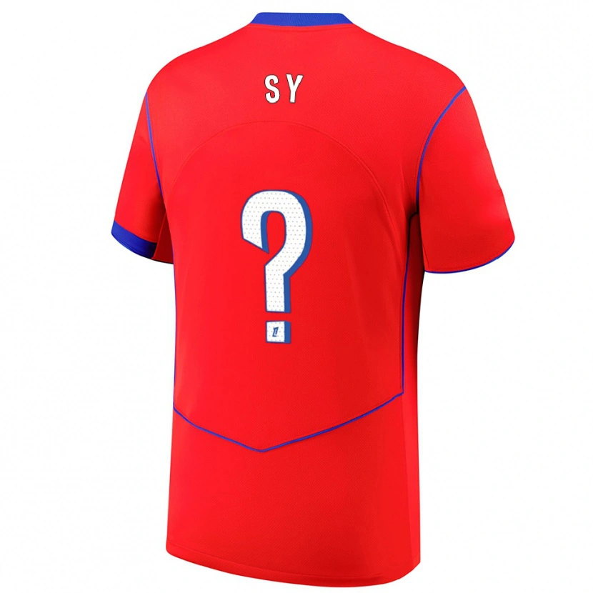 Danxen Femme Maillot Bocar Sy #0 Rouge Bleu Blanc Troisieme 2025/26 T-Shirt