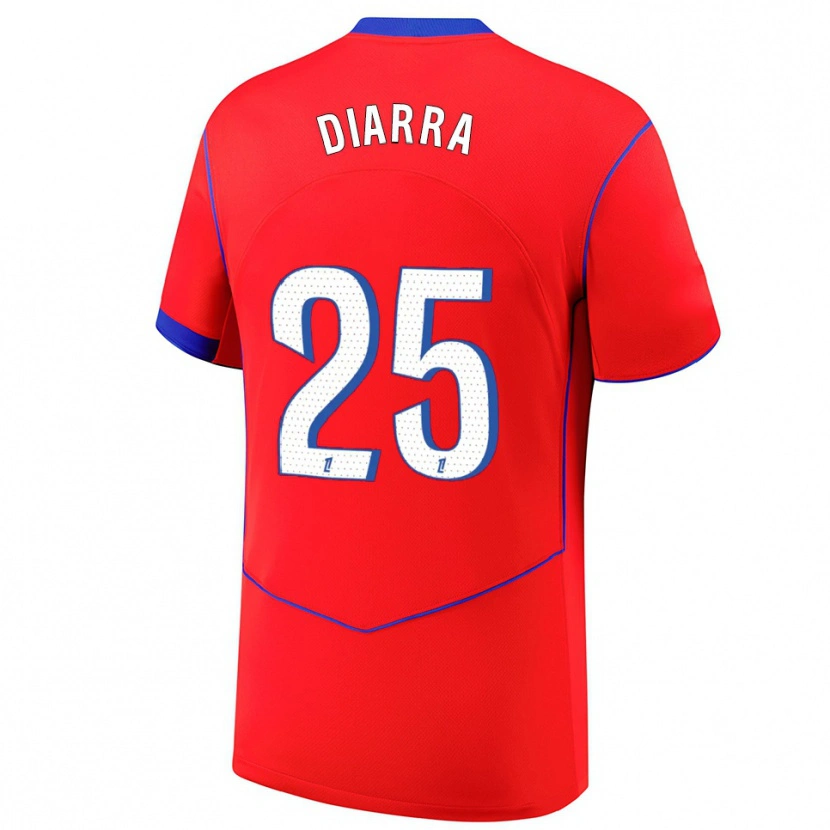 Danxen Femme Maillot Agueissa Diarra #25 Rouge Bleu Blanc Troisieme 2025/26 T-Shirt