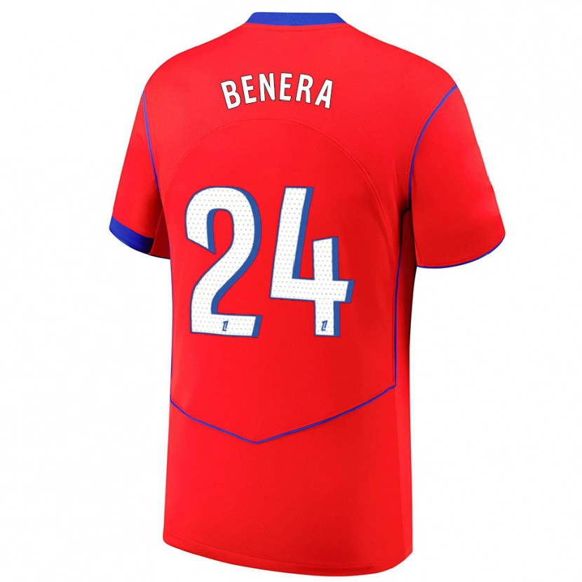 Danxen Femme Maillot Baby Jordy Benera #24 Rouge Bleu Blanc Troisieme 2025/26 T-Shirt