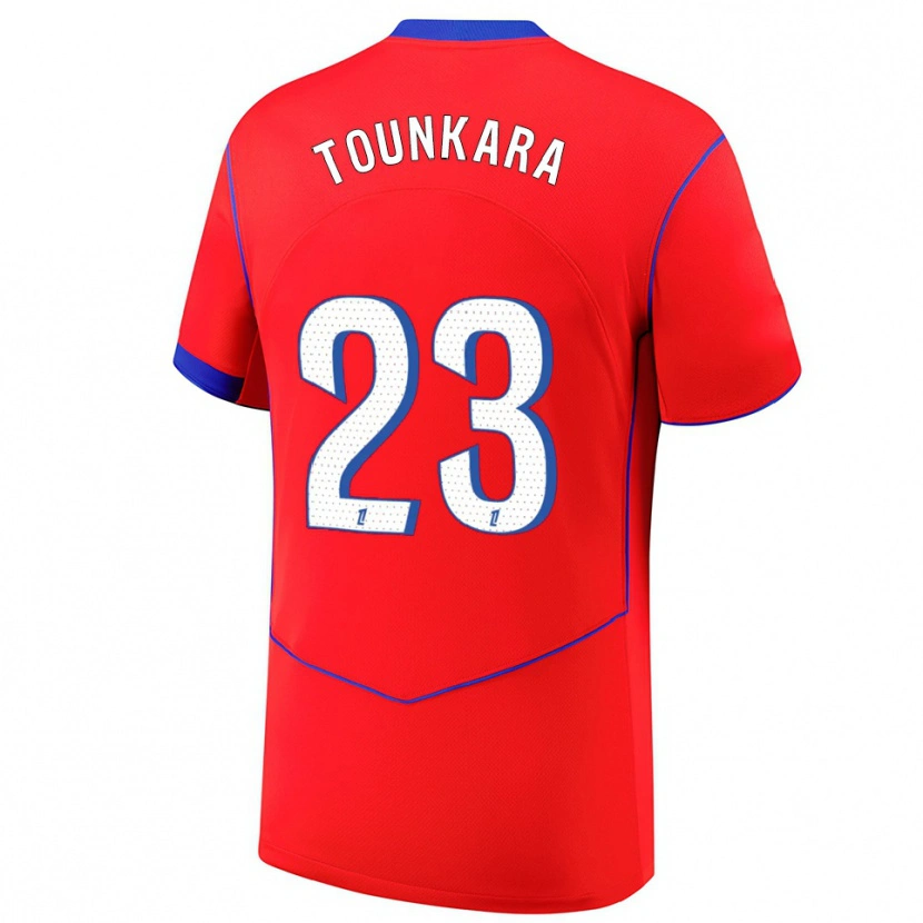 Danxen Femme Maillot Aïssatou Tounkara #23 Rouge Bleu Blanc Troisieme 2025/26 T-Shirt