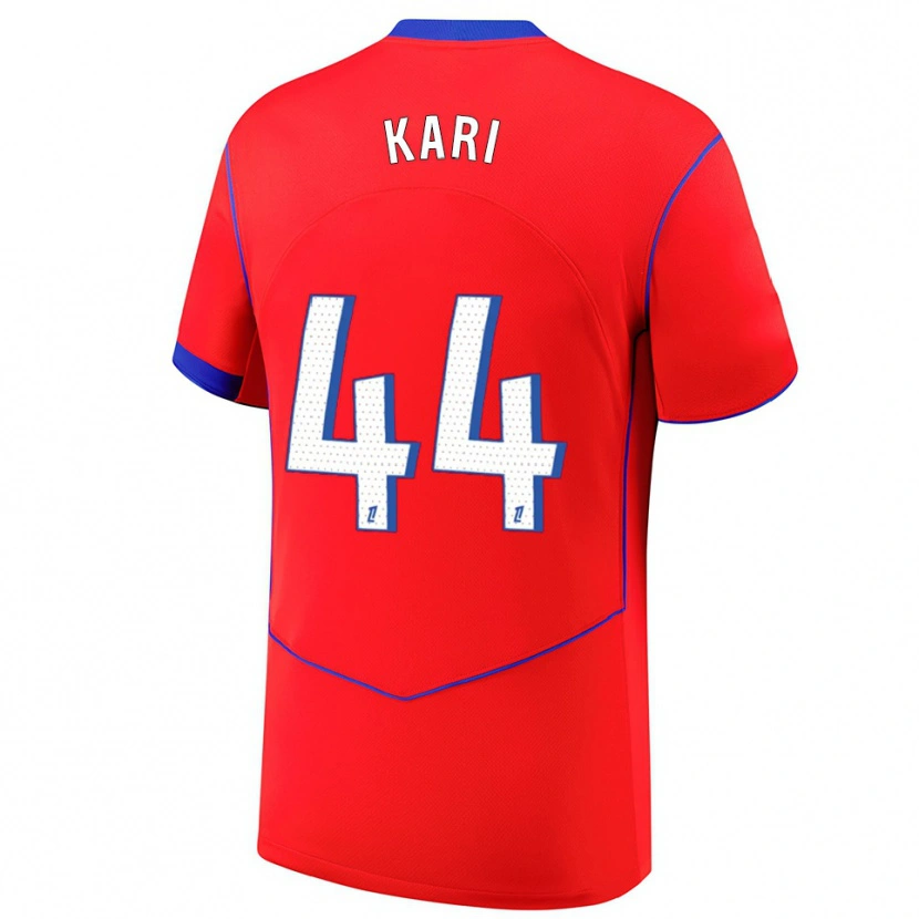 Danxen Femme Maillot Ayman Kari #44 Rouge Bleu Blanc Troisieme 2025/26 T-Shirt