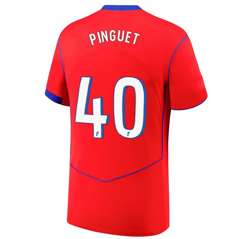 Danxen Femme Maillot Alice Pinguet #40 Rouge Bleu Blanc Troisieme 2025/26 T-Shirt