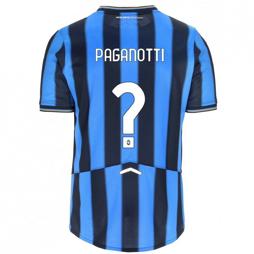 Danxen Enfant Maillot Emanuele Paganotti #0 Bleu Ciel Noir Tenues Domicile 2025/26 T-Shirt