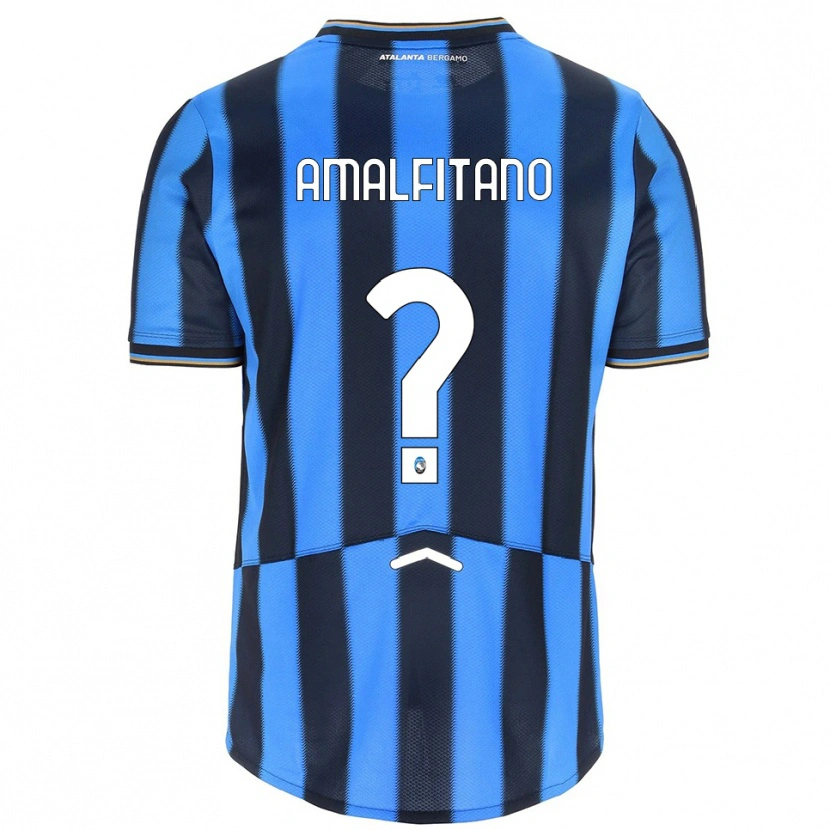 Danxen Enfant Maillot Nicolò Amalfitano #0 Bleu Ciel Noir Tenues Domicile 2025/26 T-Shirt