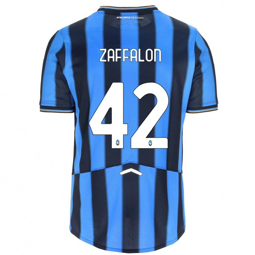 Danxen Enfant Maillot Lorenzo Zaffalon #42 Bleu Ciel Noir Tenues Domicile 2025/26 T-Shirt