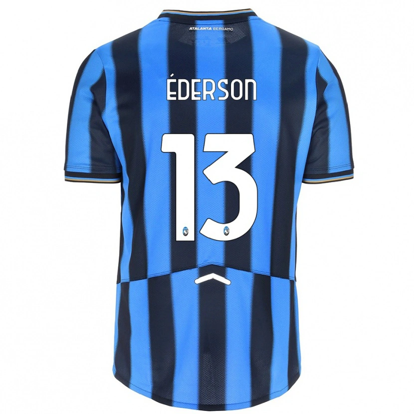 Danxen Enfant Maillot Éderson #13 Bleu Ciel Noir Tenues Domicile 2025/26 T-Shirt