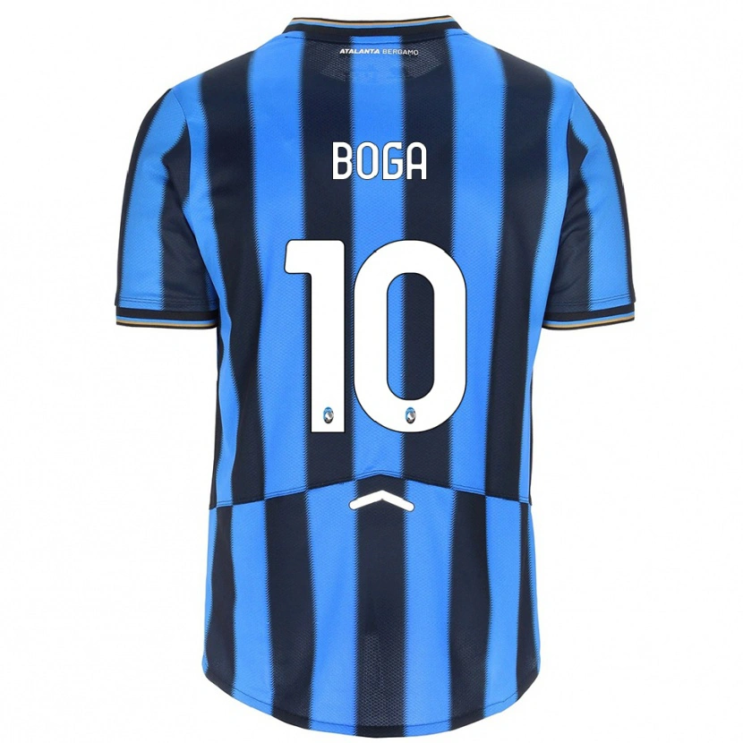 Danxen Enfant Maillot Jeremie Boga #10 Bleu Ciel Noir Tenues Domicile 2025/26 T-Shirt