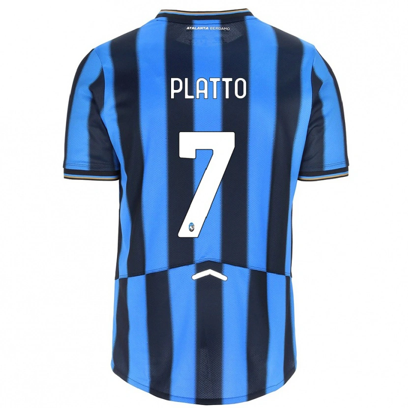 Danxen Enfant Maillot Gabriele Platto #7 Bleu Ciel Noir Tenues Domicile 2025/26 T-Shirt