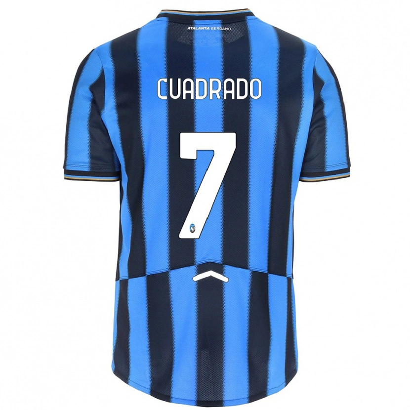 Danxen Enfant Maillot Juan Cuadrado #7 Bleu Ciel Noir Tenues Domicile 2025/26 T-Shirt