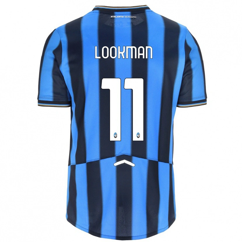 Danxen Enfant Maillot Ademola Lookman #11 Bleu Ciel Noir Tenues Domicile 2025/26 T-Shirt