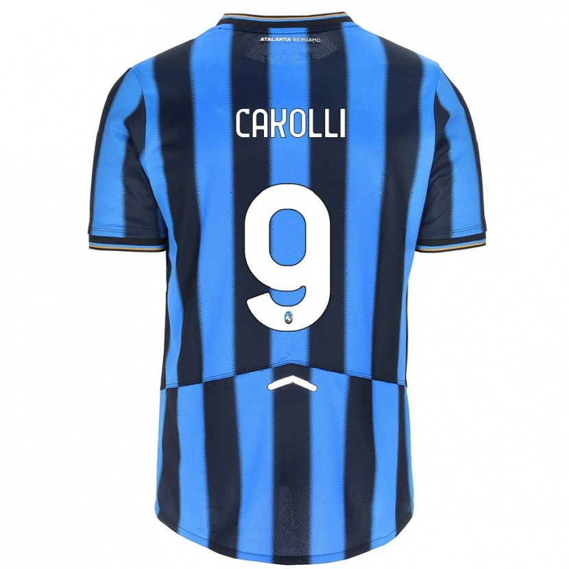 Danxen Enfant Maillot Dion Cakolli #9 Bleu Ciel Noir Tenues Domicile 2025/26 T-Shirt