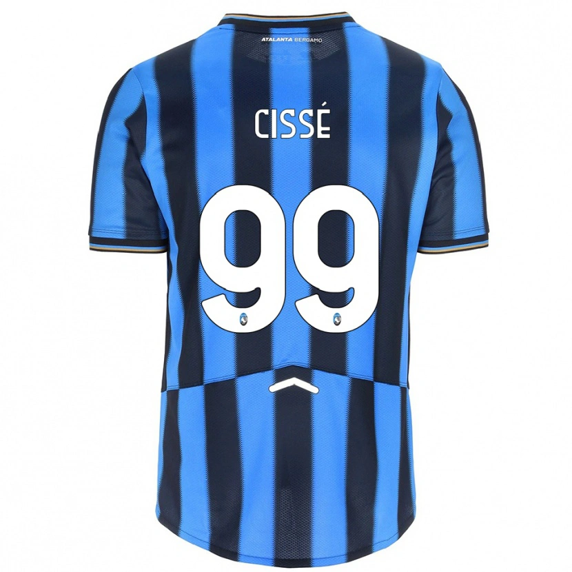 Danxen Enfant Maillot Moustapha Cissé #99 Bleu Ciel Noir Tenues Domicile 2025/26 T-Shirt