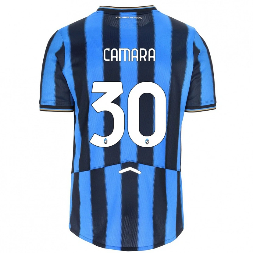 Danxen Enfant Maillot Henry Camara #30 Bleu Ciel Noir Tenues Domicile 2025/26 T-Shirt
