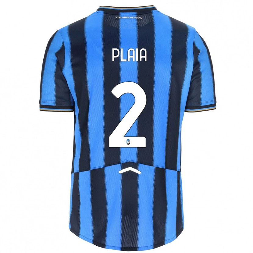 Danxen Enfant Maillot Matteo Plaia #2 Bleu Ciel Noir Tenues Domicile 2025/26 T-Shirt