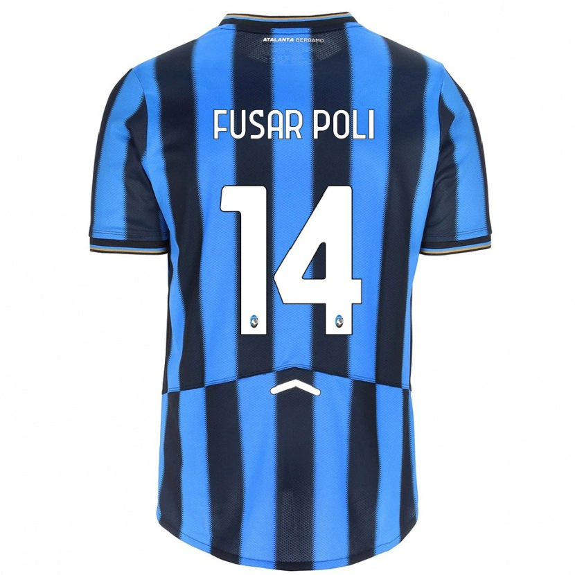 Danxen Enfant Maillot Giulia Fusar Poli #14 Bleu Ciel Noir Tenues Domicile 2025/26 T-Shirt