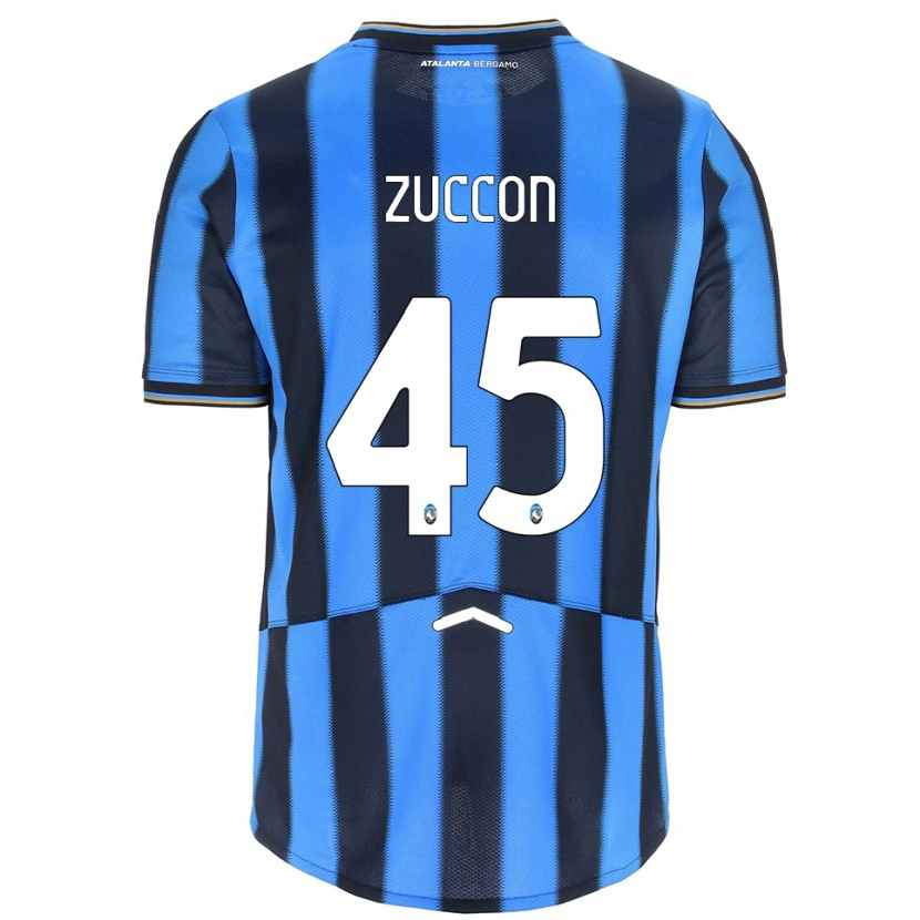 Danxen Enfant Maillot Federico Zuccon #45 Bleu Ciel Noir Tenues Domicile 2025/26 T-Shirt